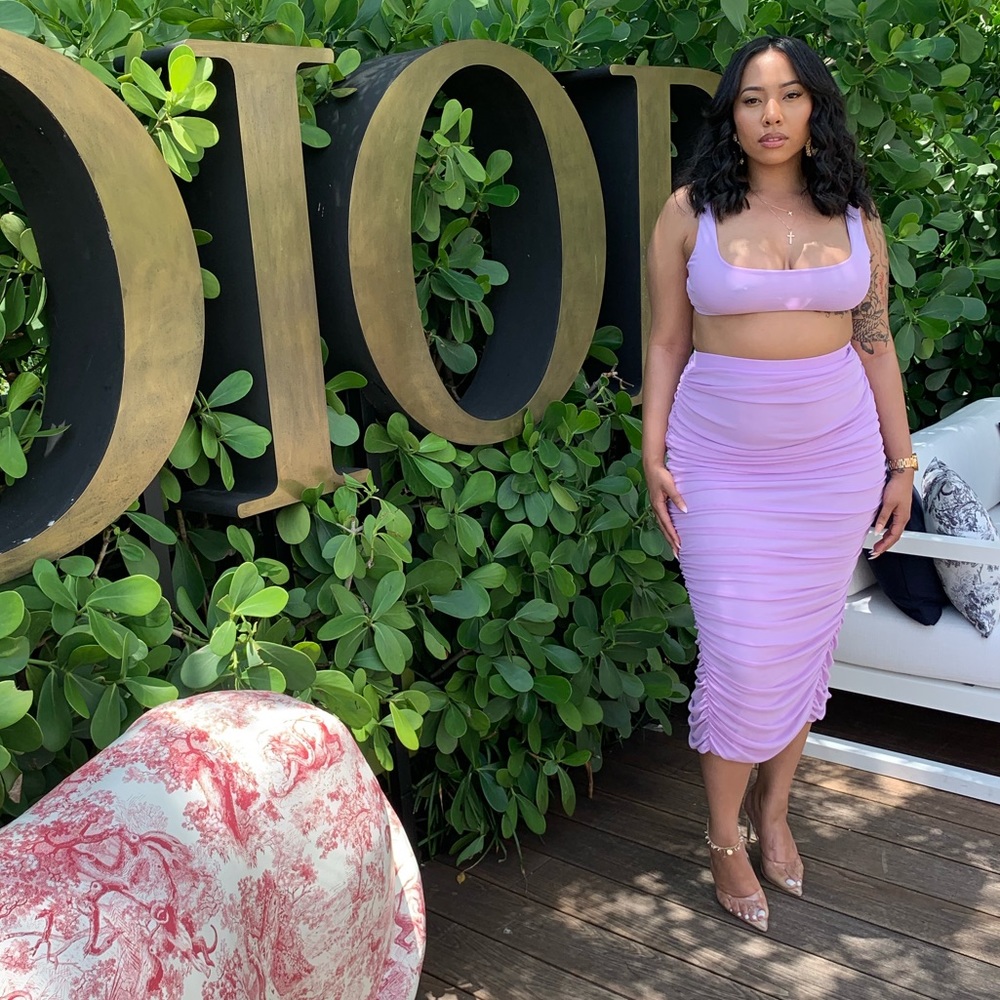 Purple skirt two piece